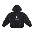 Black hoodie with a white logo of ST.Padel