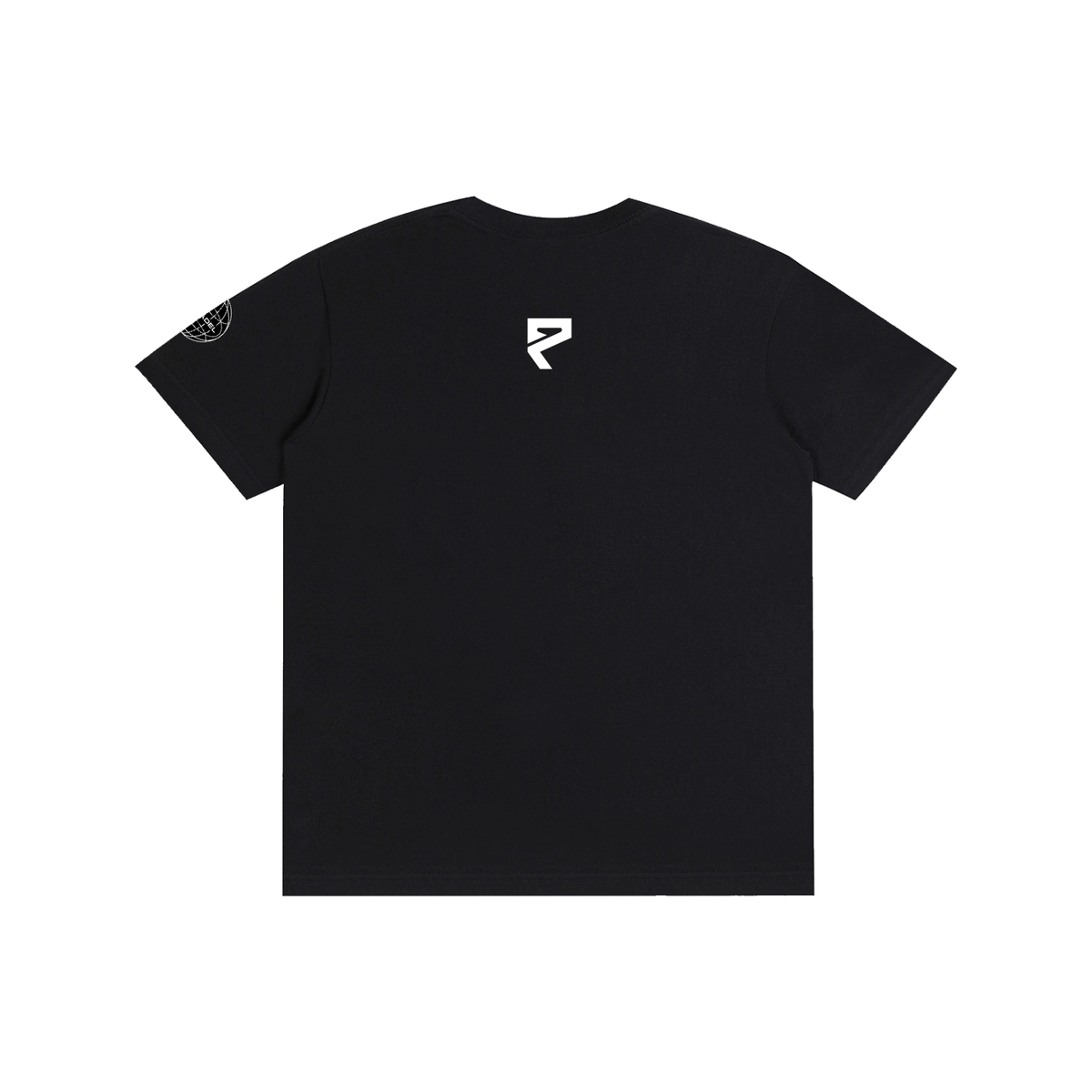 St. Padel Lifestyle Cotton T-Shirt. Black t-shirt with white text on a white background